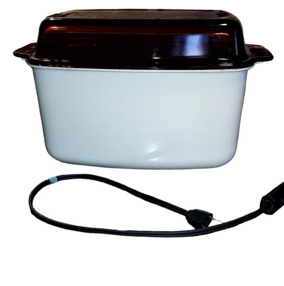 west bend slow cooker 7 qt Brown Beige Rectangle Casserole Baking Dish Cookware - Picture 5 of 6